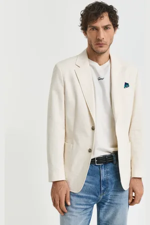 GANT Men Slim Fit Seersucker Suit Jacket (46)