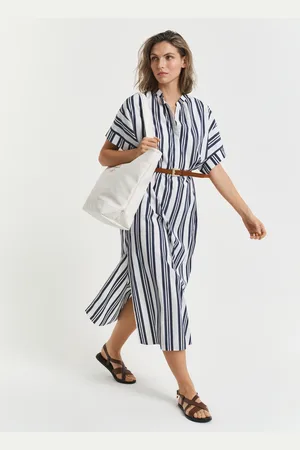GANT Women Striped Caftan Dress (34)