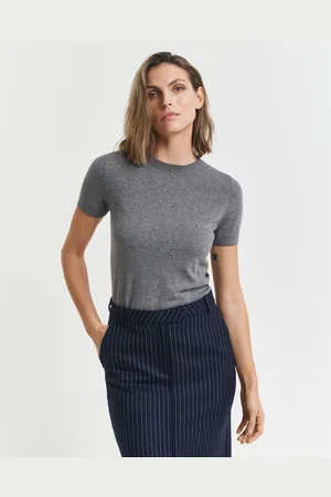 GANT Women Lightweight Short Sleeve Crew Neck Sweater (XS)