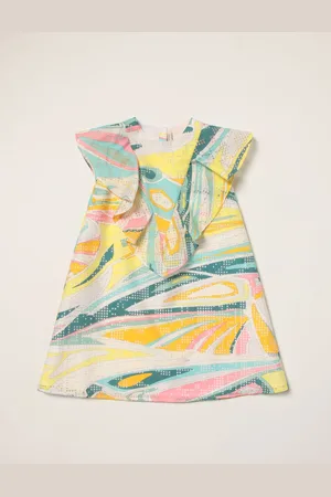 Puccini Cotton blend dress with abstract pattern