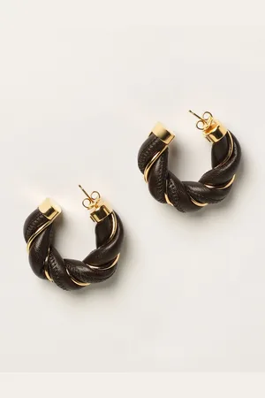 Bottega Veneta Earrings with circles in woven nappa