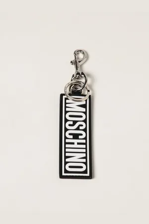 Moschino Leather keyring with logo