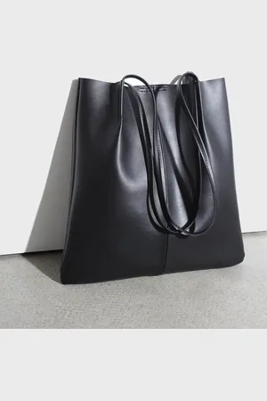 Glassworks London Vegan Leather Pinched Strap Tote Bag