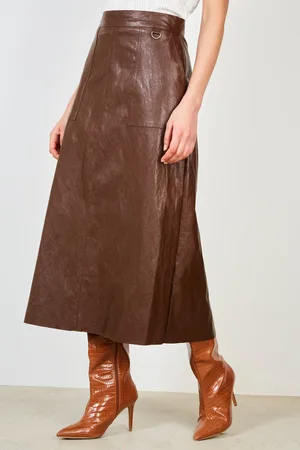 Glassworks London High Shine Midi Skirt