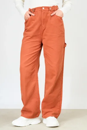 Glassworks London Rust Adjustable Waist Double Button Jeans