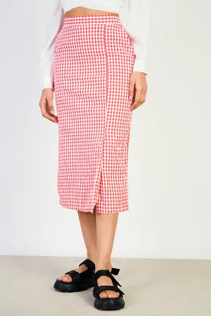 Glassworks London Gingham Pencil Skirt