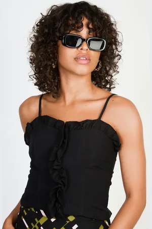 Glassworks London Ruffle Trim Bustier Top