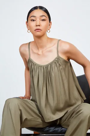 Glassworks London Khaki Silky Tank
