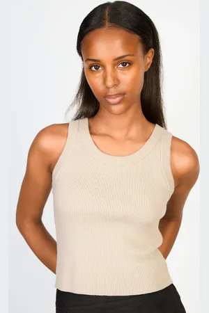 Glassworks London Beige Fitted Knit Tank