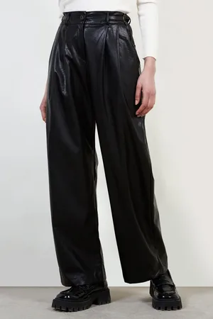 Glassworks London Vegan Leather Adjustable Waist Trousers