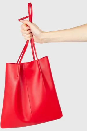 Glassworks London Vegan Leather Pinched Strap Tote Bag