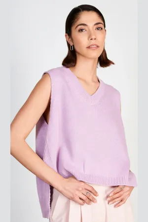 Glassworks London Lilac V Neck Sweater Vest