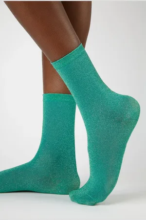 Glassworks London Mint Smooth Glitter Socks