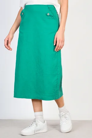 Glassworks London Emerald White Contrast Stitch Skirt
