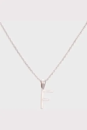 Glassworks London Charm Necklace - Name Initial Letter 