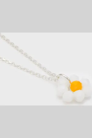 Glassworks London Charm Necklace - Silver Daisy