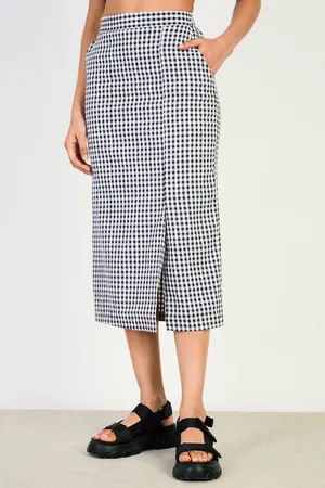 Glassworks London Gingham Pencil Skirt