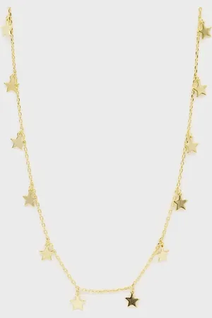 Glassworks London Charm Necklace - Dangling Stars