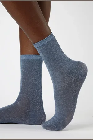 Glassworks London Aqua Smooth Glitter Socks