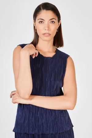 Glassworks London Navy Ribbed Tank