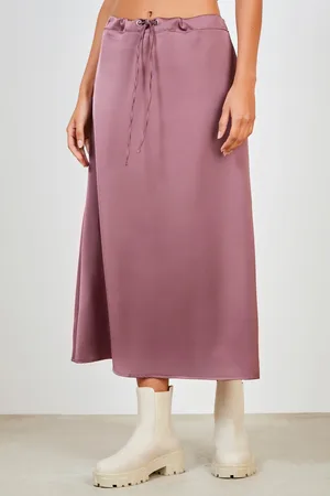Glassworks London Silky Tie Waist Skirt