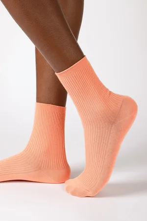 Glassworks London Coral Classic Ribbed Socks