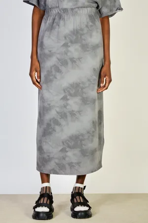 Glassworks London Charcoal Tie Dye Maxi Skirt
