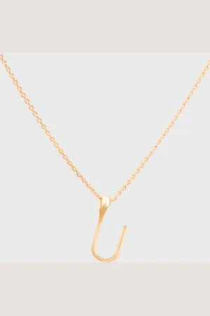 Glassworks London Charm Necklace - Name Initial Letter 