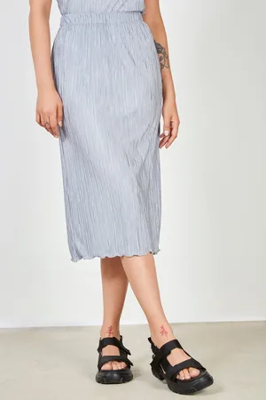 Glassworks London Grey Ribbed Skirt