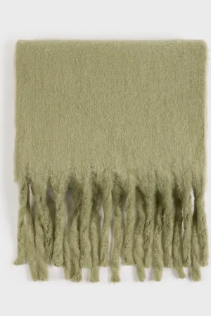 Glassworks London Sage Fuzzy Thick Scarf