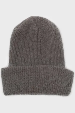 Glassworks London Cocoa Mohair Beanie Hat