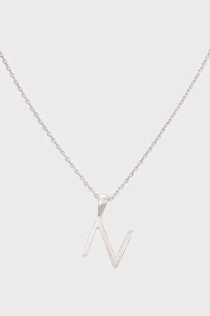 Glassworks London Charm Necklace - Name Initial Letter 