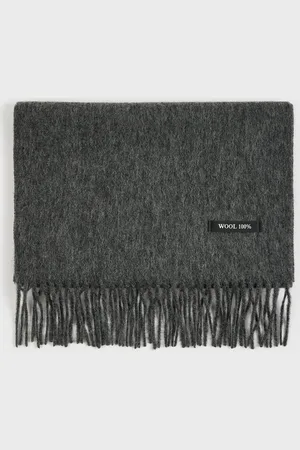 Glassworks London Charcoal Pure Wool Classic Scarf