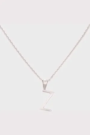 Glassworks London Charm Necklace - Name Initial Letter 