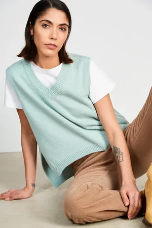 Glassworks London Mint V Neck Sweater Vest