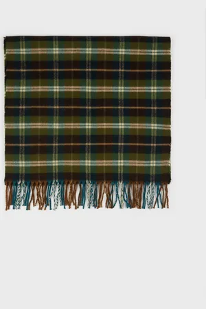 Glassworks London And Ivory Checked Scarf