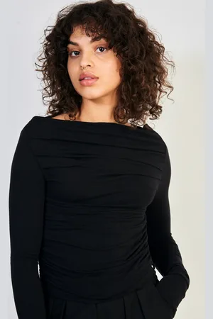Glassworks London Draped Front Jersey Top