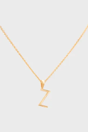 Glassworks London Charm Necklace - Name Initial Letter 