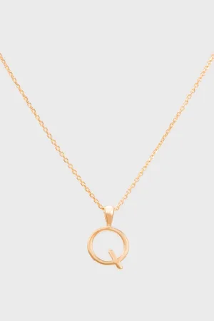 Glassworks London Charm Necklace - Name Initial Letter 