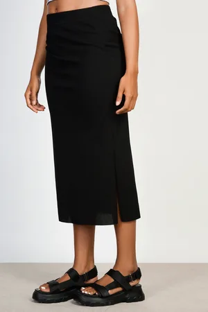 Glassworks London Ribbed Pencil Skirt