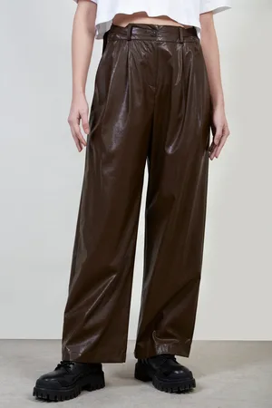 Glassworks London Vegan Leather Adjustable Waist Trousers