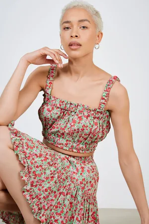 Glassworks London And Pink Floral Print Tank