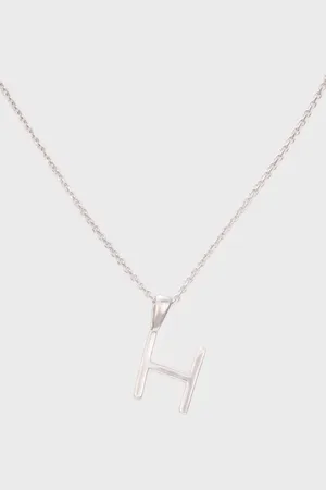 Glassworks London Charm Necklace - Name Initial Letter 
