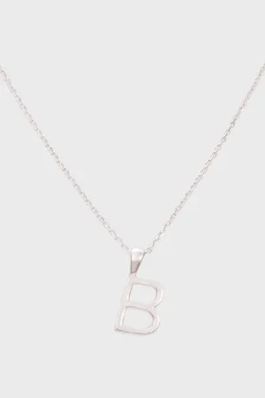 Glassworks London Charm Necklace - Name Initial Letter 