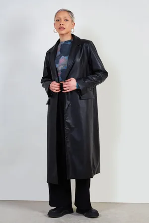 Glassworks London Vegan Leather Tailored Coat