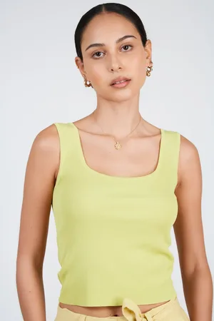 Glassworks London Lime Thick Strap Knit Tank