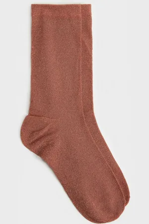 Glassworks London Copper Smooth Glitter Socks