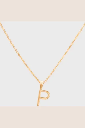 Glassworks London Charm Necklace - Name Initial Letter 