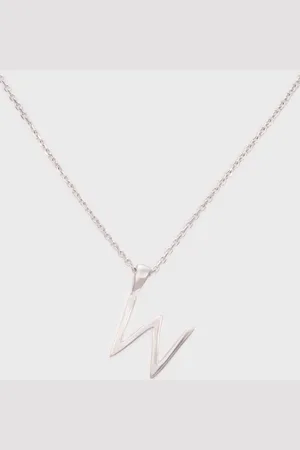 Glassworks London Charm Necklace - Name Initial Letter 