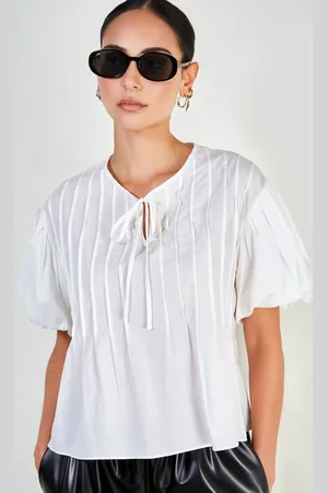 Glassworks London Seamed Yoke Tie Top